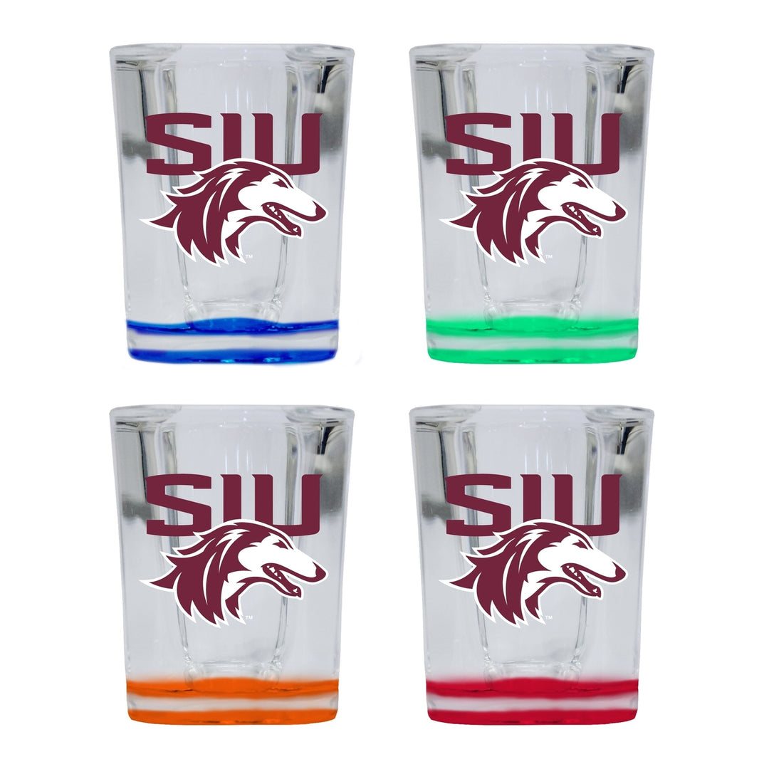 Southern Illinois Salukis 2 Ounce Shot Glass Square Officially Licensed Collegiate Product Image 4