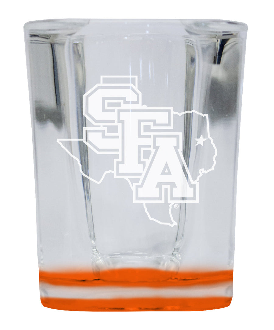 Stephen F. Austin State University 2 Ounce Engraved Shot Glass Square Officially Licensed Collegiate Product Image 1