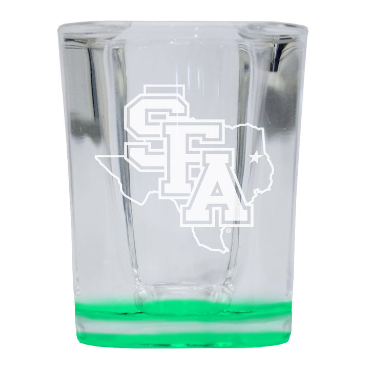 Stephen F. Austin State University 2 Ounce Engraved Shot Glass Square Officially Licensed Collegiate Product Image 4