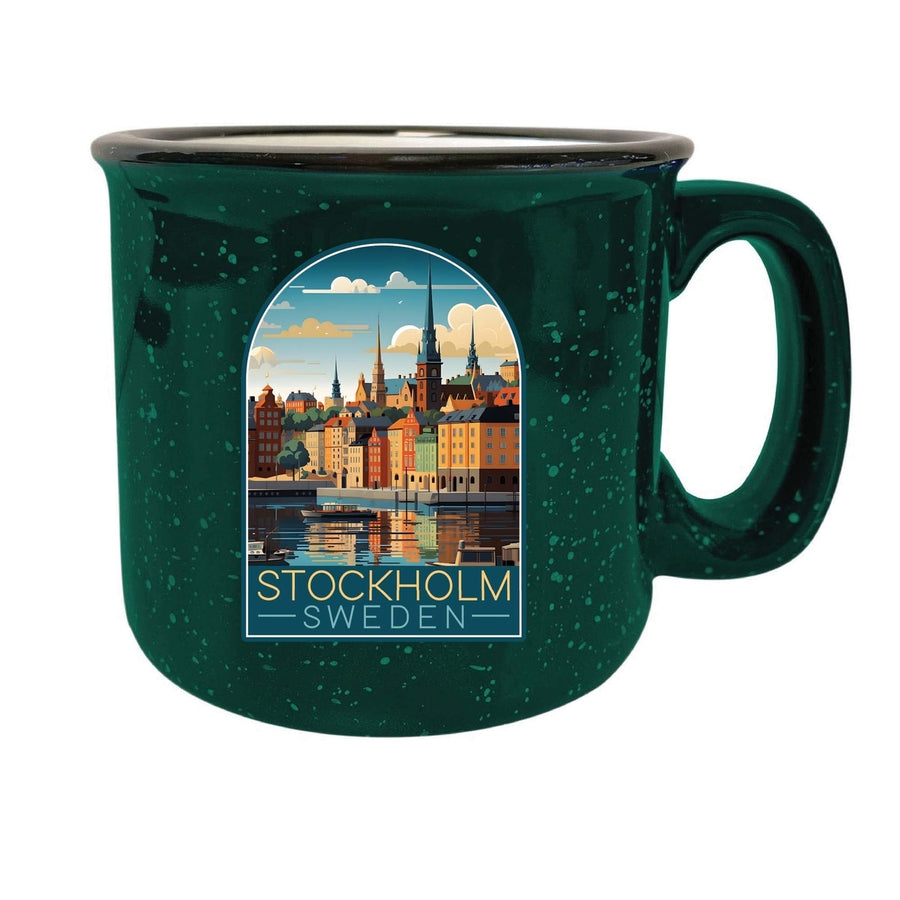 Stockholm Sweden Design A Souvenir 16 oz Ceramic camping mug Image 1