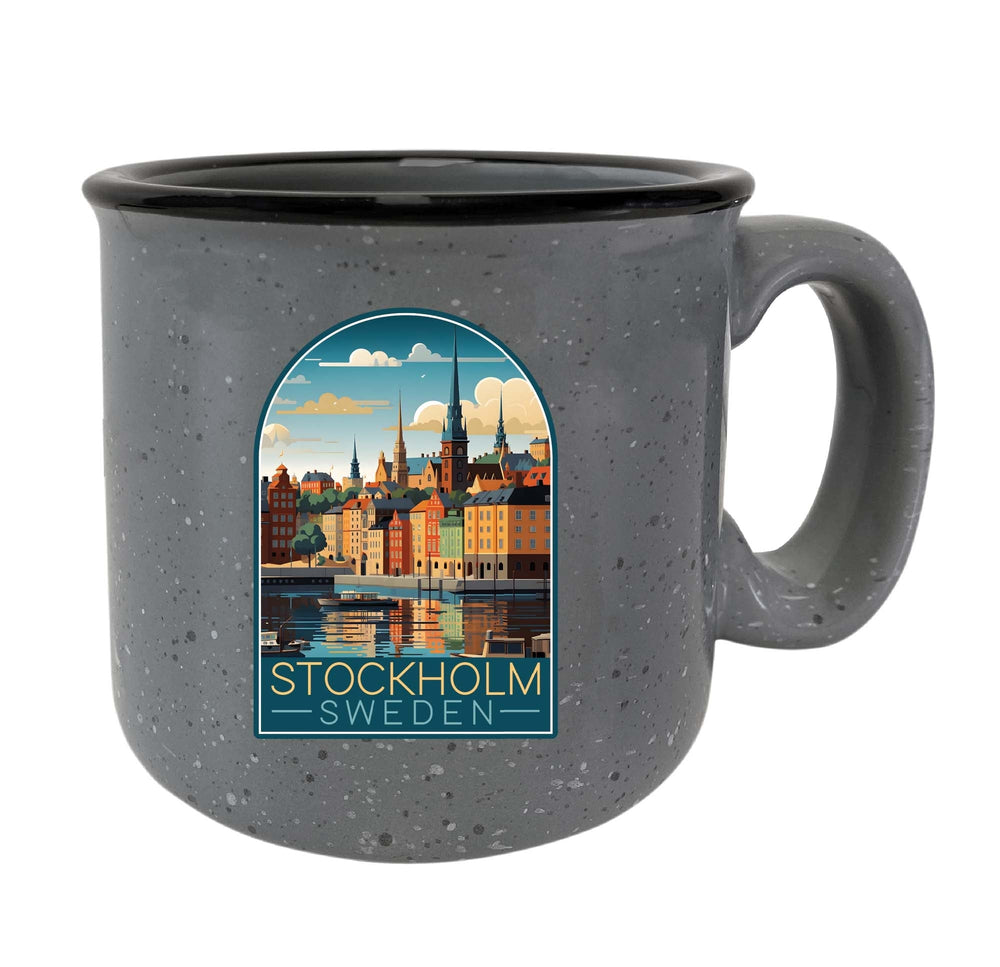 Stockholm Sweden Design A Souvenir 16 oz Ceramic camping mug Image 2