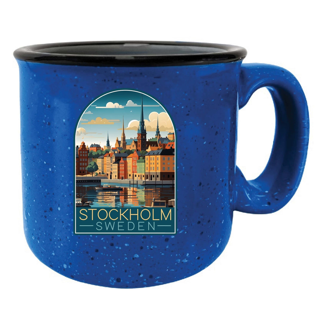 Stockholm Sweden Design A Souvenir 16 oz Ceramic camping mug Image 3