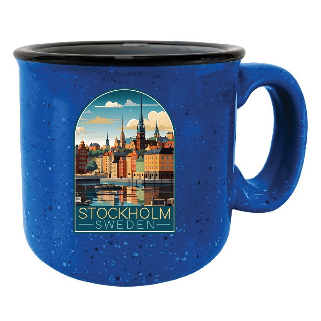 Stockholm Sweden Design A Souvenir 16 oz Ceramic camping mug Image 1