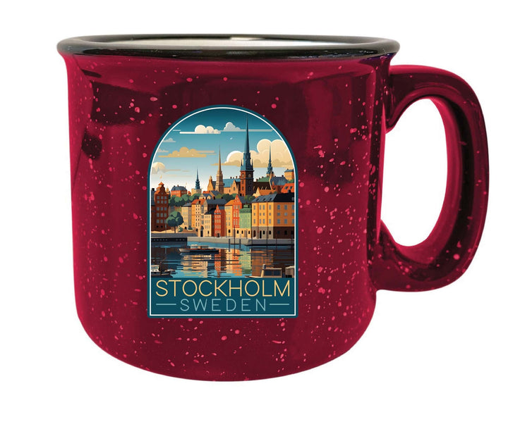 Stockholm Sweden Design A Souvenir 16 oz Ceramic camping mug Image 6