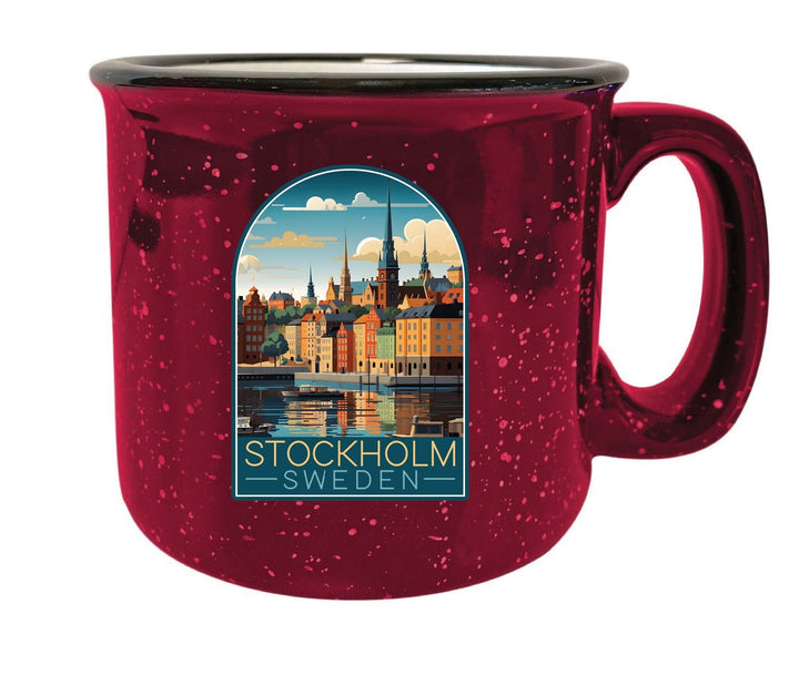 Stockholm Sweden Design A Souvenir 16 oz Ceramic camping mug Image 1