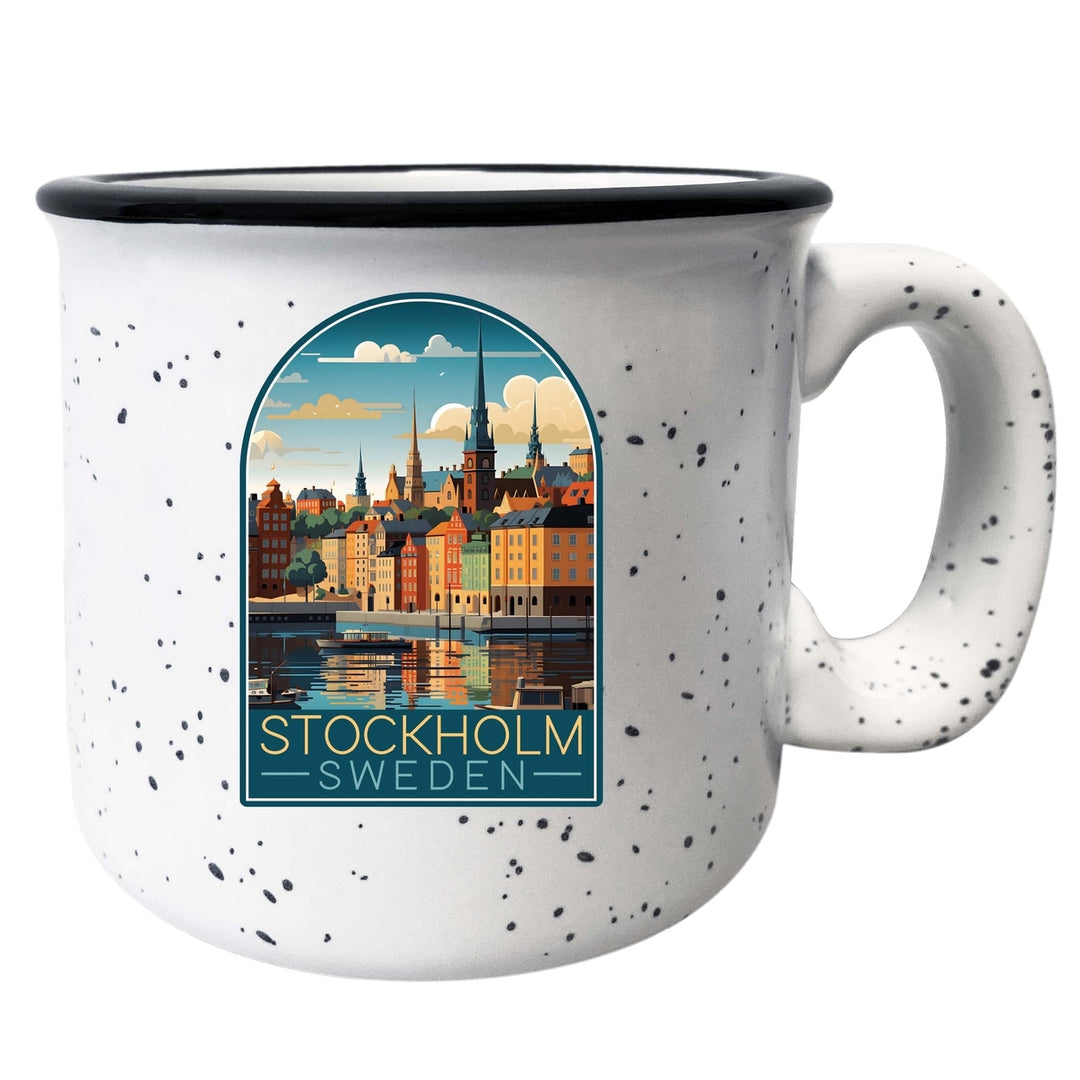 Stockholm Sweden Design A Souvenir 16 oz Ceramic camping mug Image 7