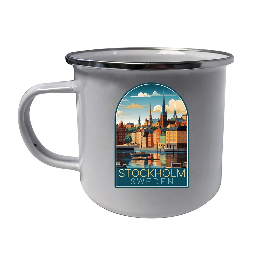 Stockholm Sweden Design A Souvenir Tin Camper Coffee Mug Image 1