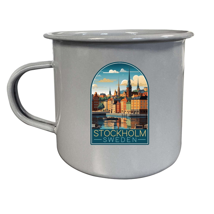 Stockholm Sweden Design A Souvenir Tin Camper Coffee Mug Image 3