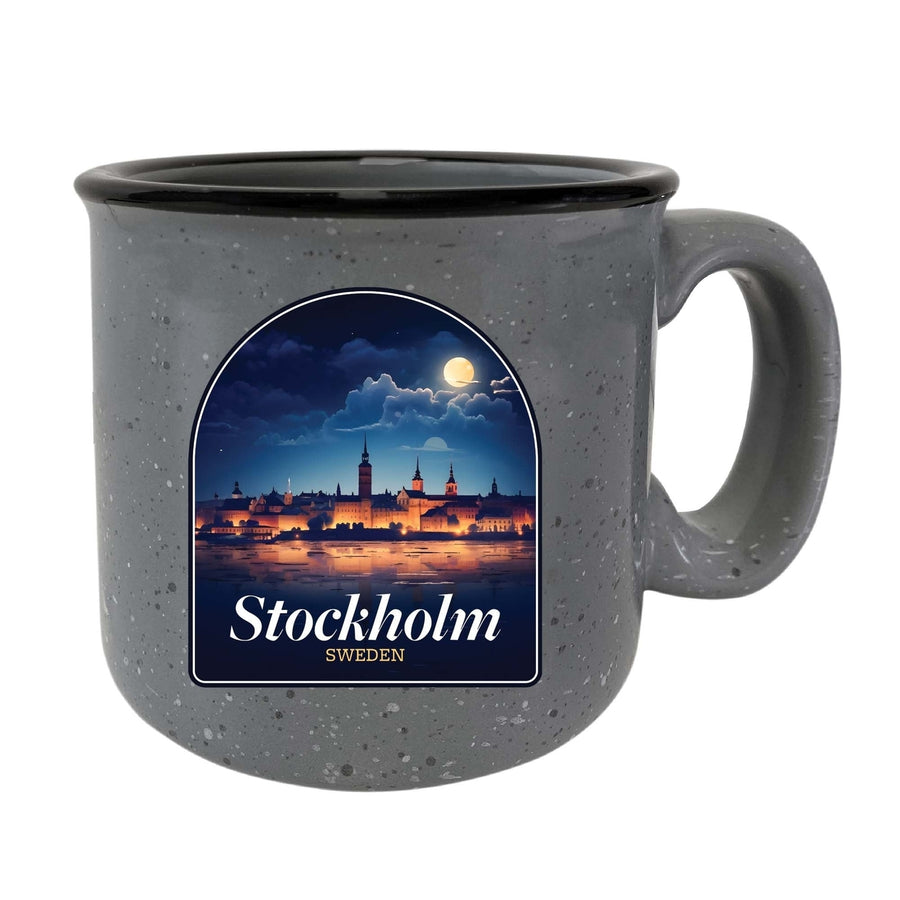 Stockholm Sweden Design B Souvenir 16 oz Ceramic camping mug Image 1