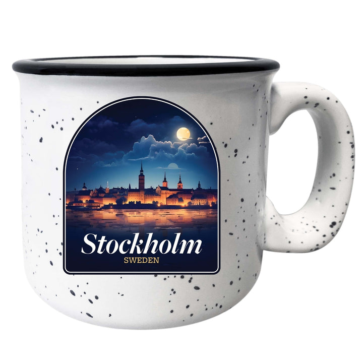 Stockholm Sweden Design B Souvenir 16 oz Ceramic camping mug Image 2