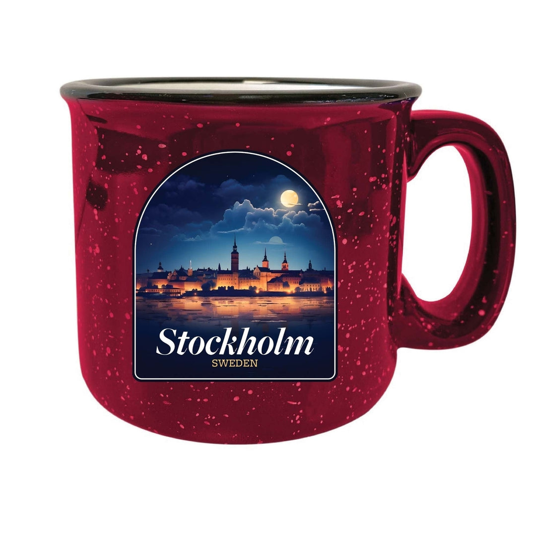 Stockholm Sweden Design B Souvenir 16 oz Ceramic camping mug Image 3