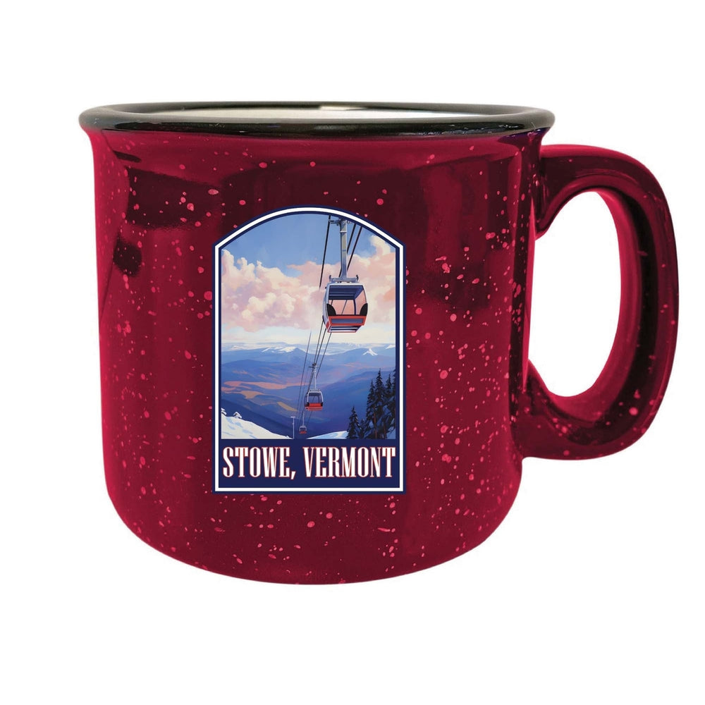 Stowe Mountain Vermont Design B Souvenir 16 oz Ceramic camping mug Image 2