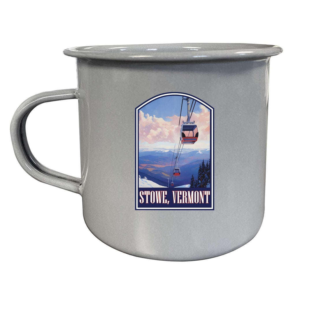 Stowe Mountain Vermont Design B Souvenir Tin Camper Coffee Mug Image 2