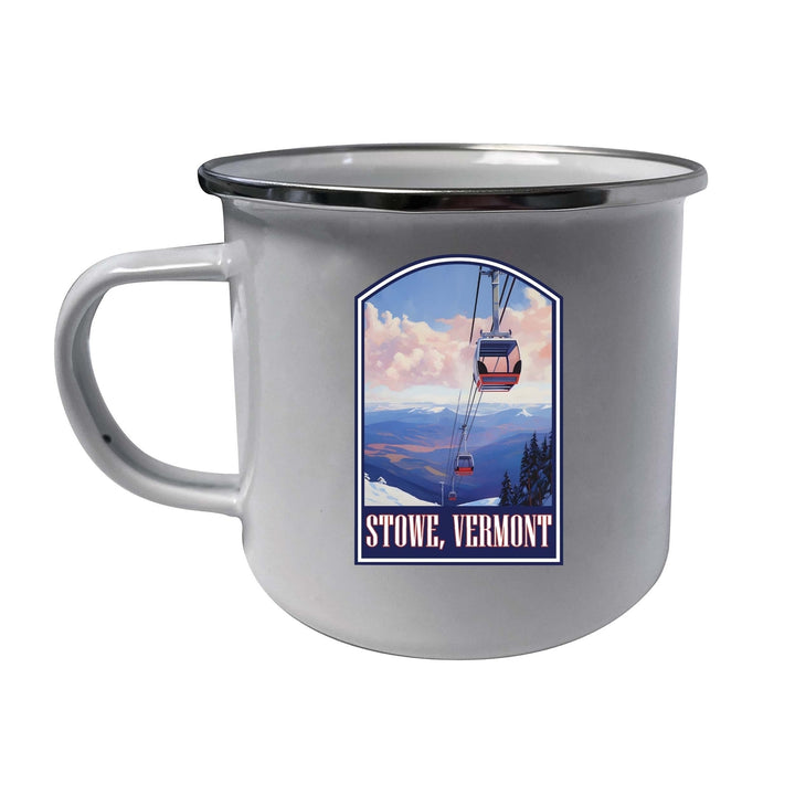 Stowe Mountain Vermont Design B Souvenir Tin Camper Coffee Mug Image 3