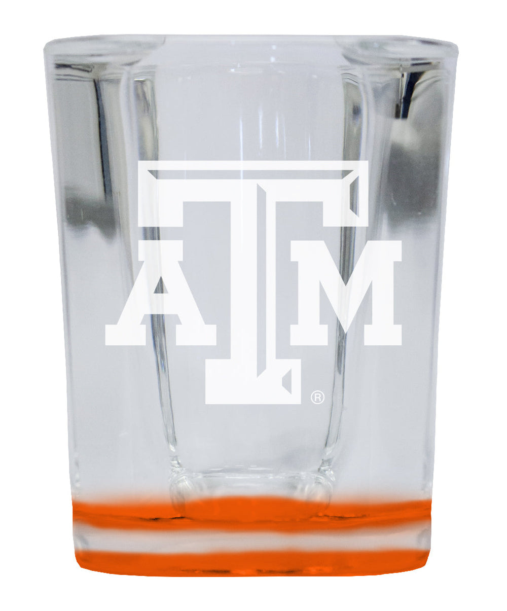 Texas AandM Aggies 2 Ounce Engraved Shot Glass Square Officially Licensed Collegiate Product Image 2