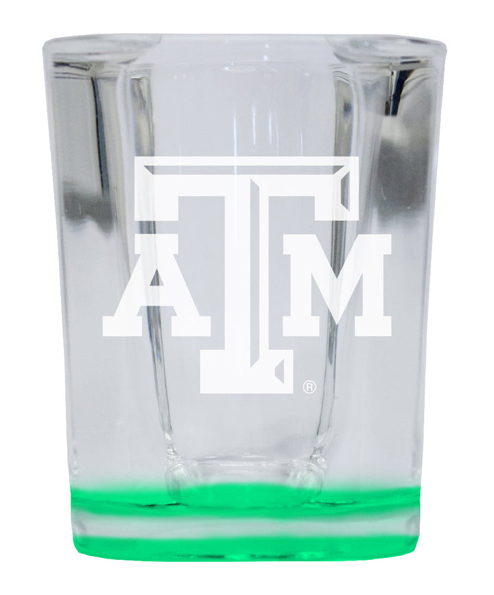 Texas AandM Aggies 2 Ounce Engraved Shot Glass Square Officially Licensed Collegiate Product Image 3