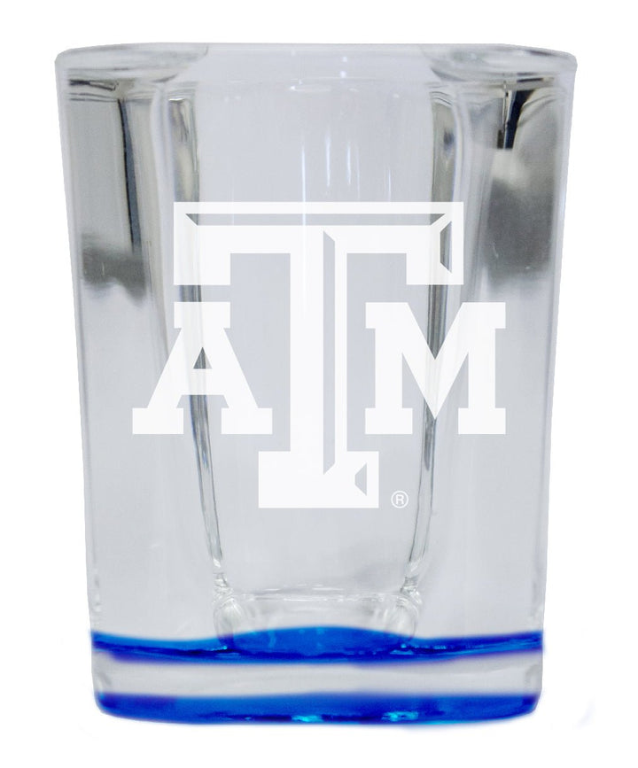 Texas AandM Aggies 2 Ounce Engraved Shot Glass Square Officially Licensed Collegiate Product Image 1