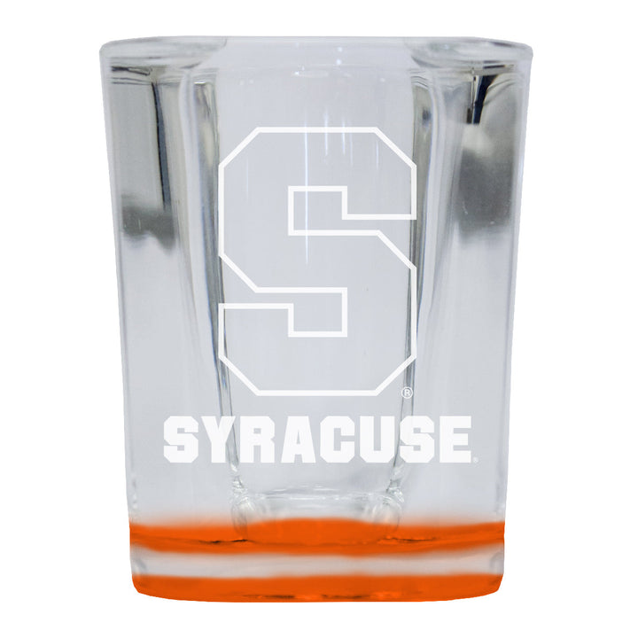 Syracuse Orange 2 Ounce Engraved Shot Glass Square Officially Licensed Collegiate Product Image 2