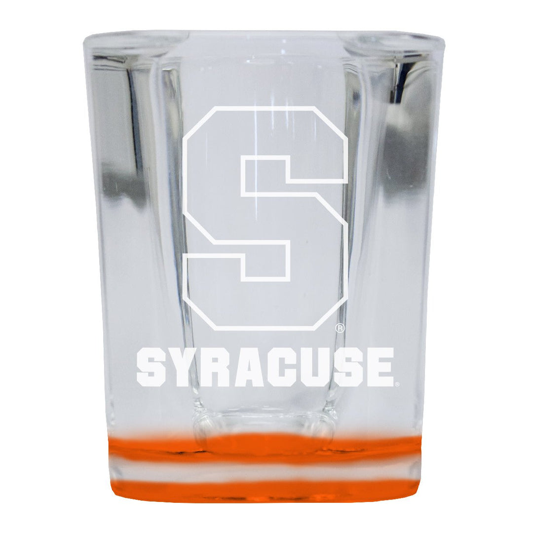 Syracuse Orange 2 Ounce Engraved Shot Glass Square Officially Licensed Collegiate Product Image 1