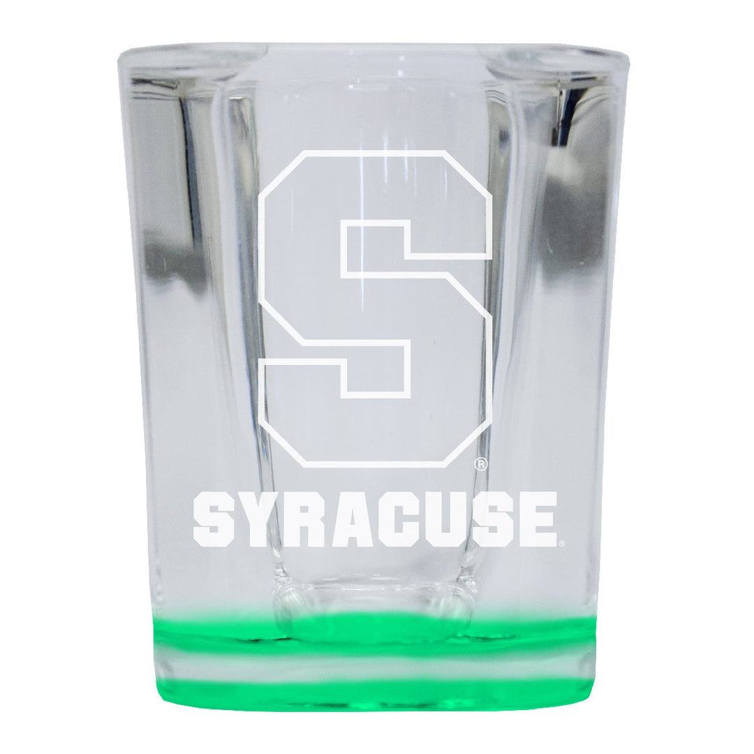 Syracuse Orange 2 Ounce Engraved Shot Glass Square Officially Licensed Collegiate Product Image 1