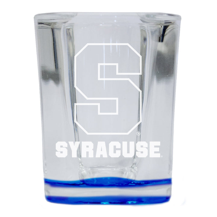 Syracuse Orange 2 Ounce Engraved Shot Glass Square Officially Licensed Collegiate Product Image 4