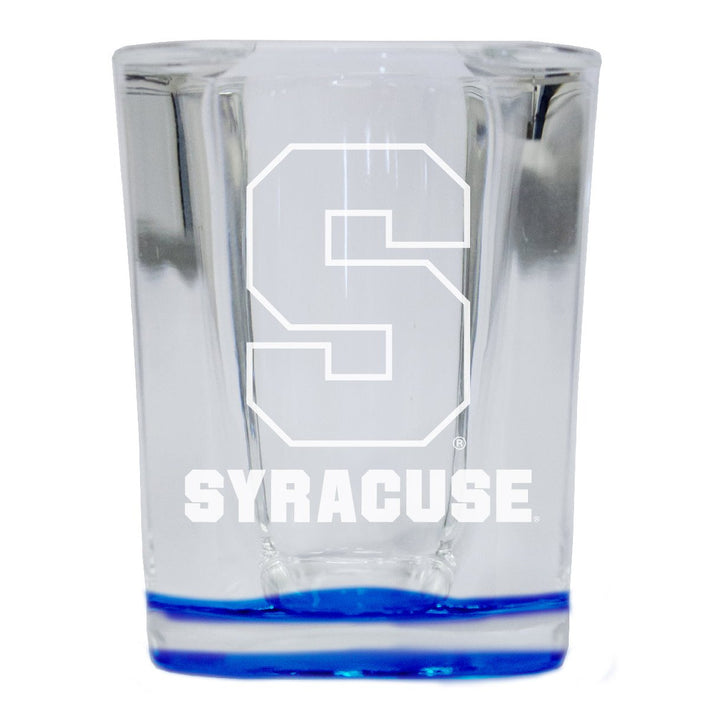 Syracuse Orange 2 Ounce Engraved Shot Glass Square Officially Licensed Collegiate Product Image 1