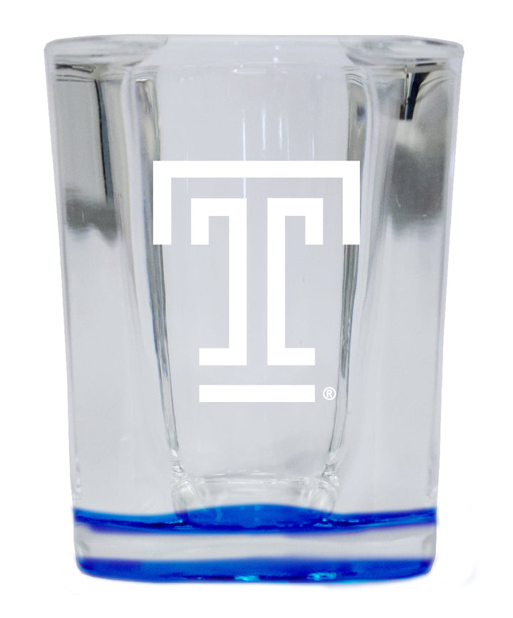 Temple University 2 Ounce Engraved Shot Glass Square Officially Licensed Collegiate Product Image 1