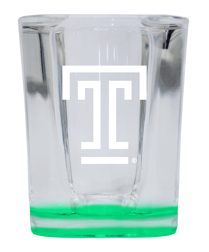 Temple University 2 Ounce Engraved Shot Glass Square Officially Licensed Collegiate Product Image 4