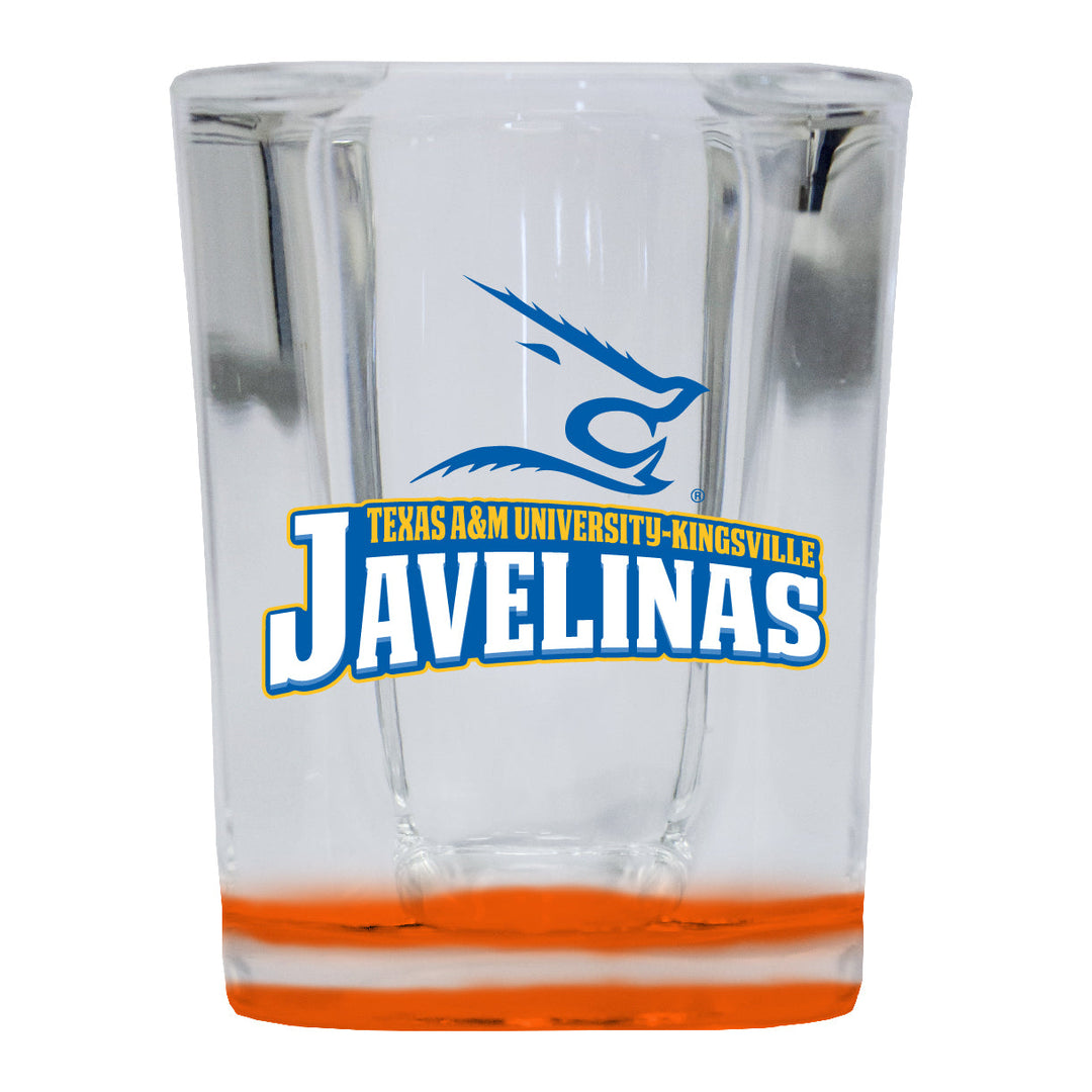 Texas AandM Kingsville Javelinas 2 Ounce Shot Glass Square Officially Licensed Collegiate Product Image 1