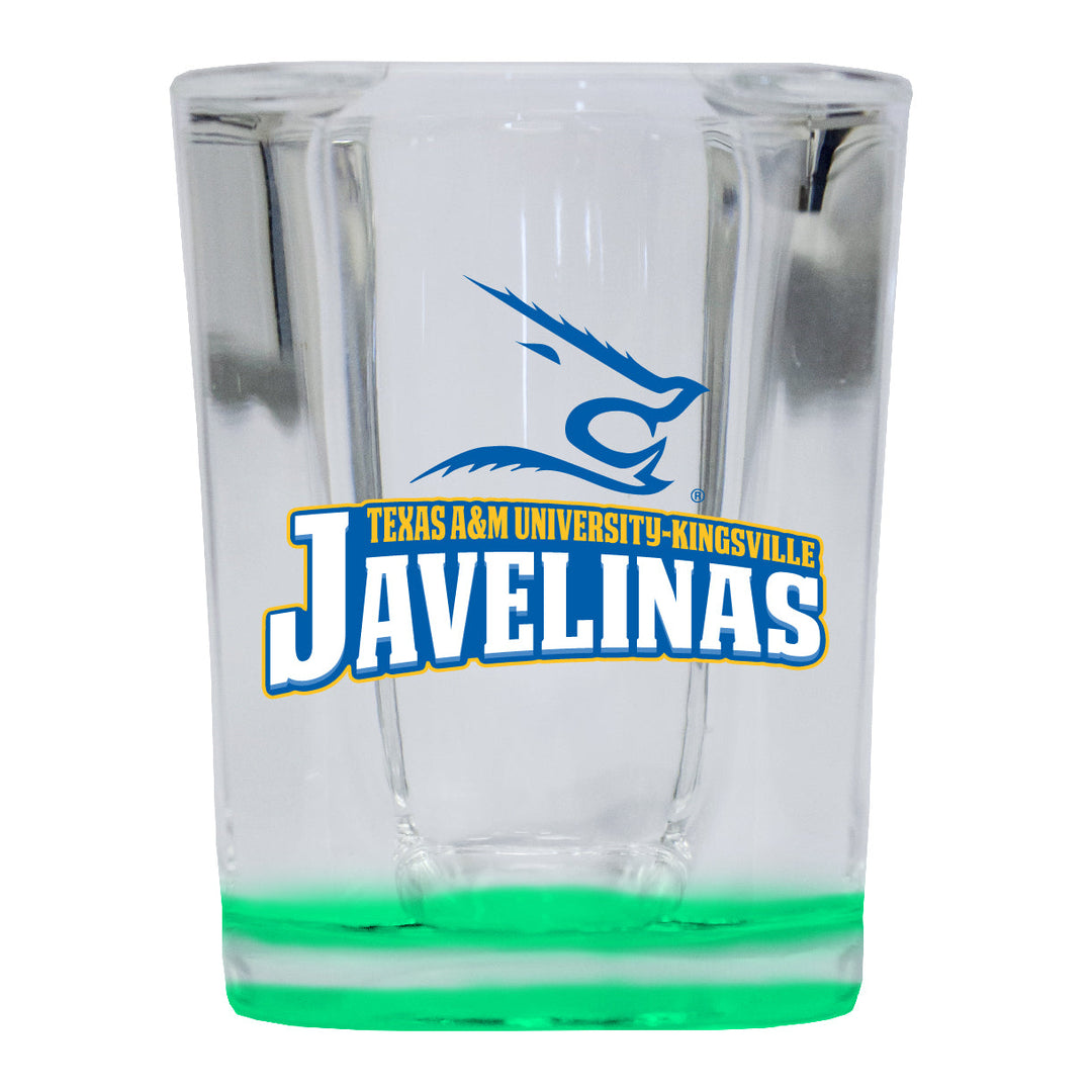 Texas AandM Kingsville Javelinas 2 Ounce Shot Glass Square Officially Licensed Collegiate Product Image 3