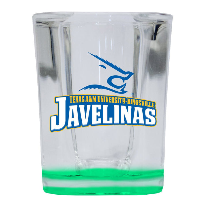 Texas AandM Kingsville Javelinas 2 Ounce Shot Glass Square Officially Licensed Collegiate Product Image 1