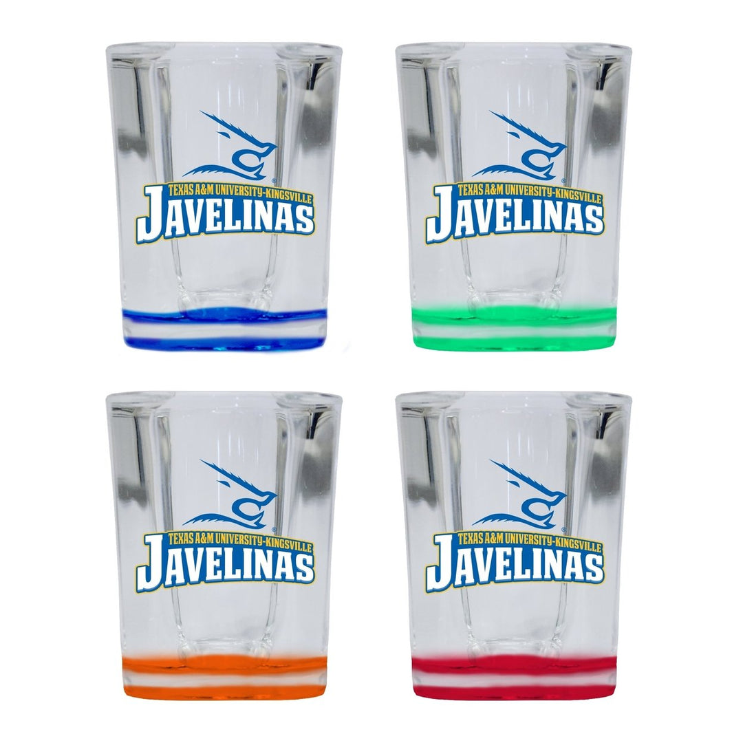 Texas AandM Kingsville Javelinas 2 Ounce Shot Glass Square Officially Licensed Collegiate Product Image 1