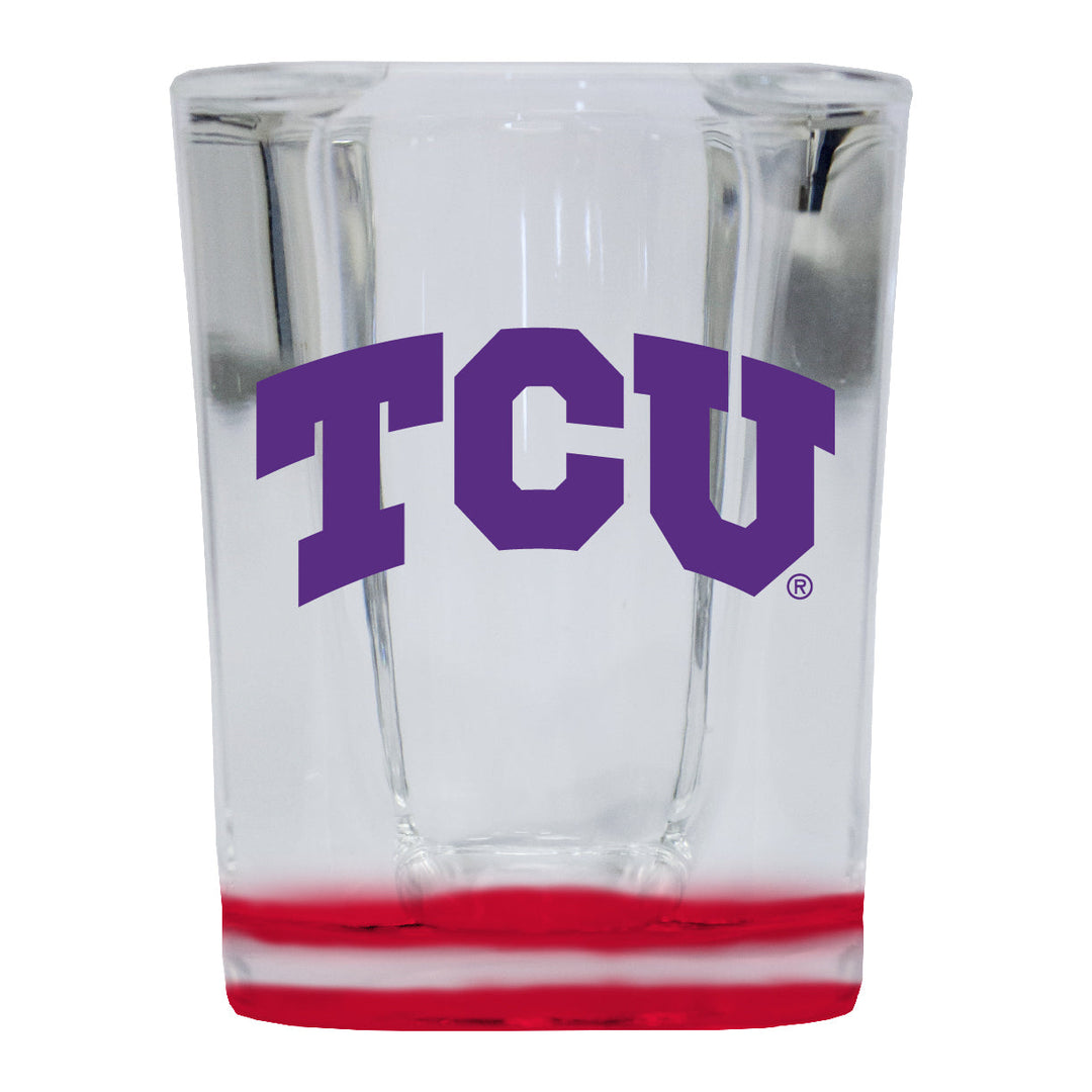 Texas Christian University 2 Ounce Shot Glass Square Officially Licensed Collegiate Product Image 1