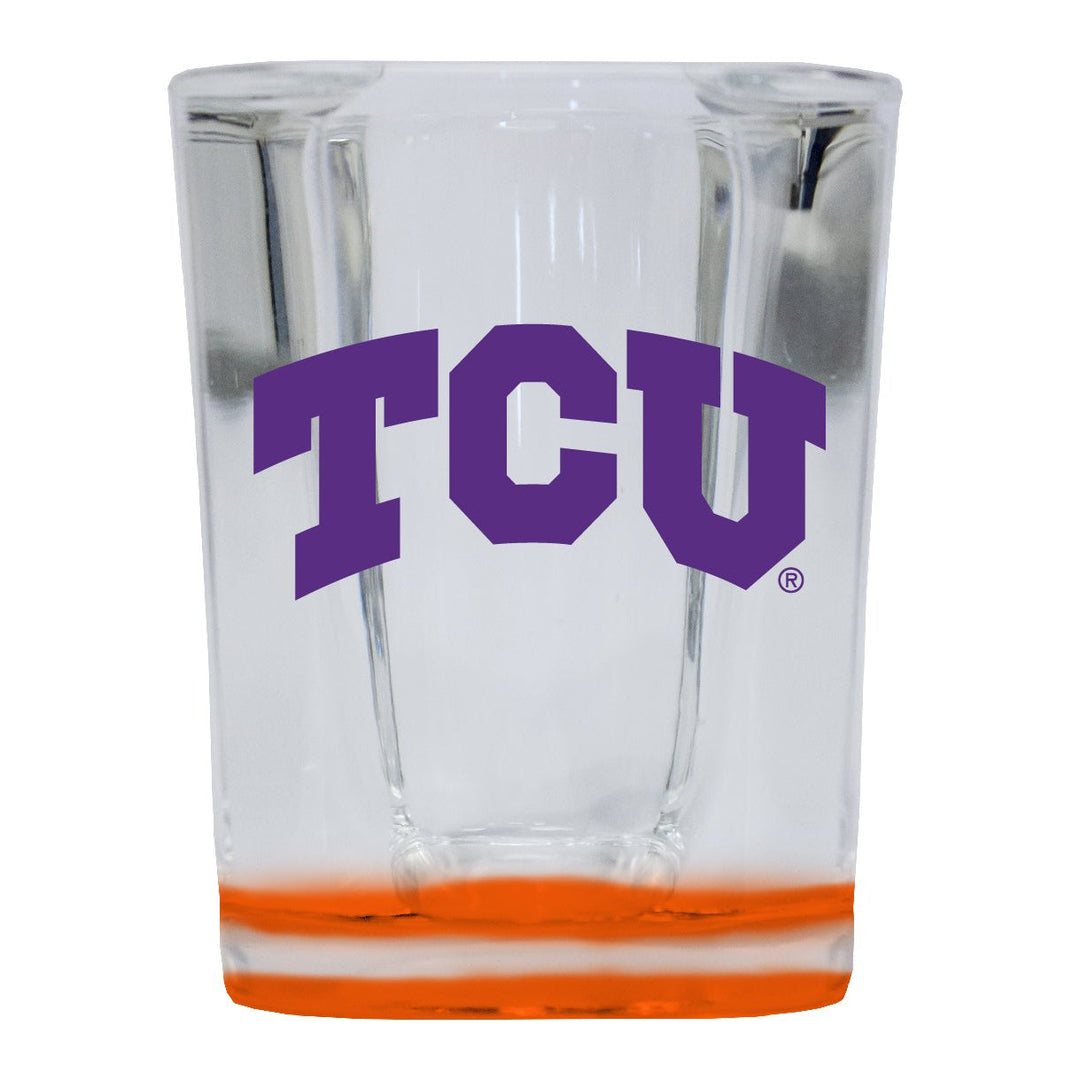 Texas Christian University 2 Ounce Shot Glass Square Officially Licensed Collegiate Product Image 1