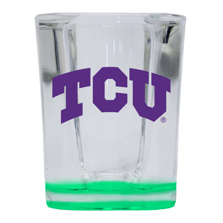 Texas Christian University 2 Ounce Shot Glass Square Officially Licensed Collegiate Product Image 1