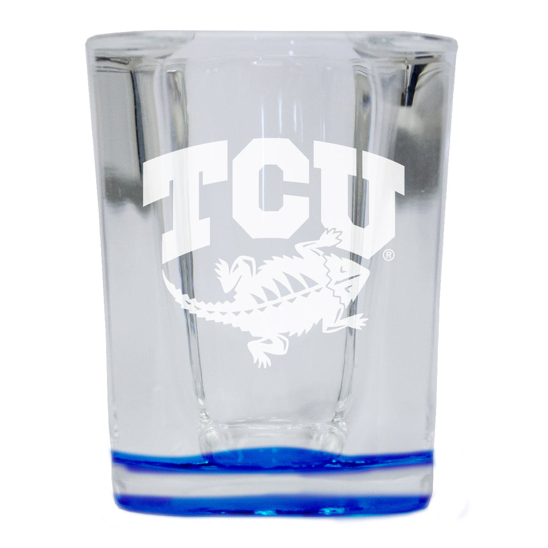 Texas Christian University 2 Ounce Engraved Shot Glass Square Officially Licensed Collegiate Product Image 4