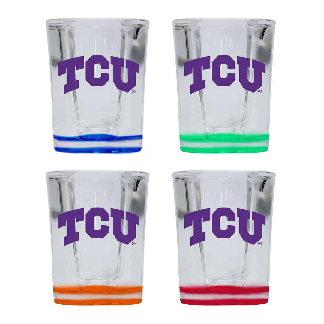 Texas Christian University 2 Ounce Shot Glass Square Officially Licensed Collegiate Product Image 1