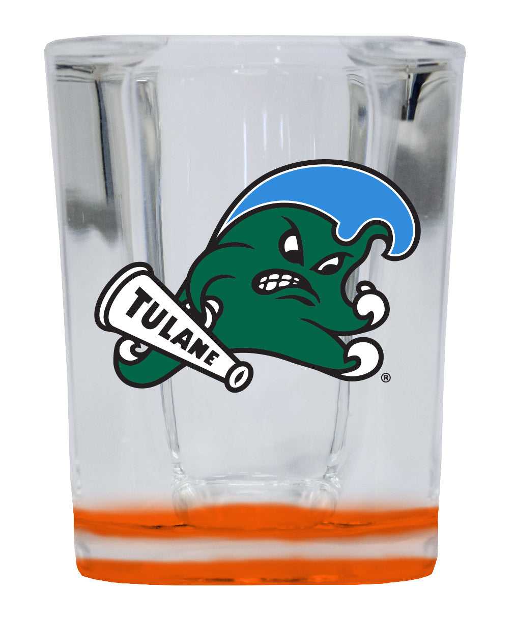 Tulane University Green Wave 2 Ounce Shot Glass Square Officially Licensed Collegiate Product Image 2