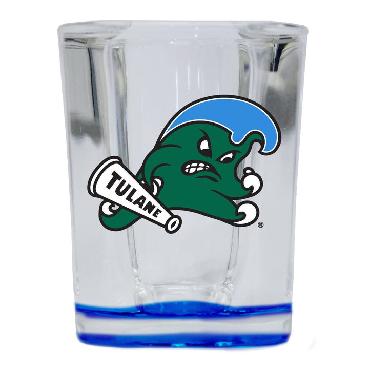 Tulane University Green Wave 2 Ounce Shot Glass Square Officially Licensed Collegiate Product Image 1