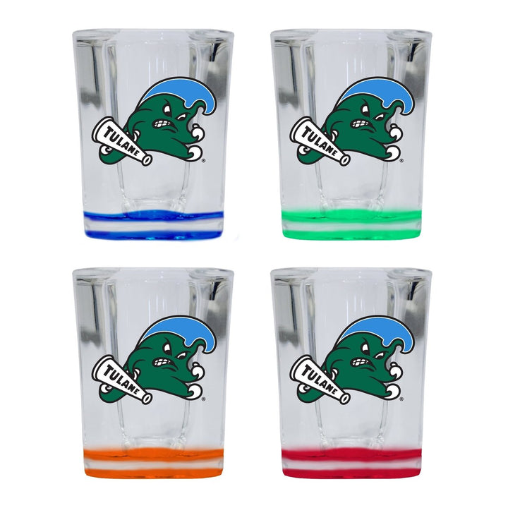 Tulane University Green Wave 2 Ounce Shot Glass Square Officially Licensed Collegiate Product Image 1