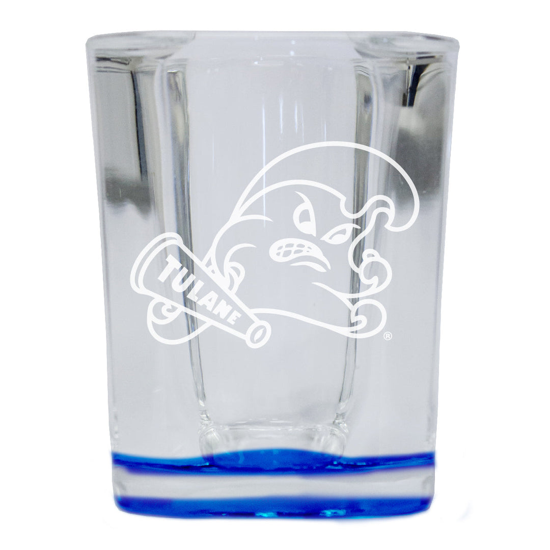 Tulane University Green Wave 2 Ounce Engraved Shot Glass Square Officially Licensed Collegiate Product Image 4