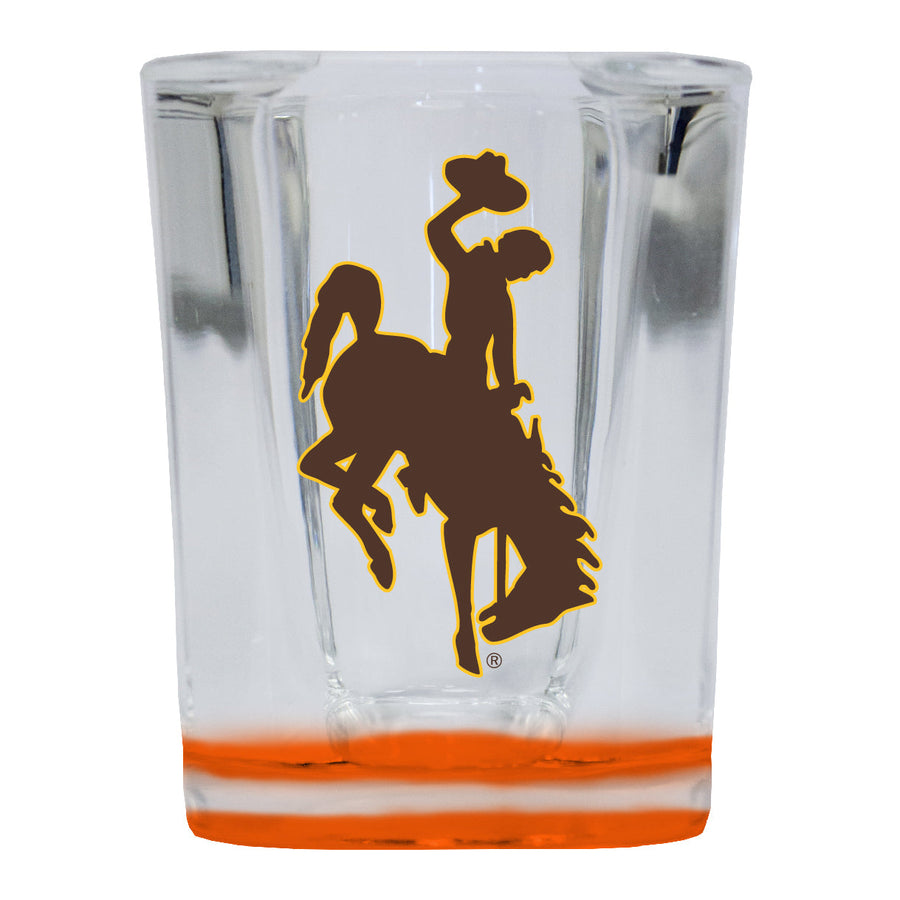 University of Wyoming 2 Ounce Shot Glass Square Officially Licensed Collegiate Product Image 1