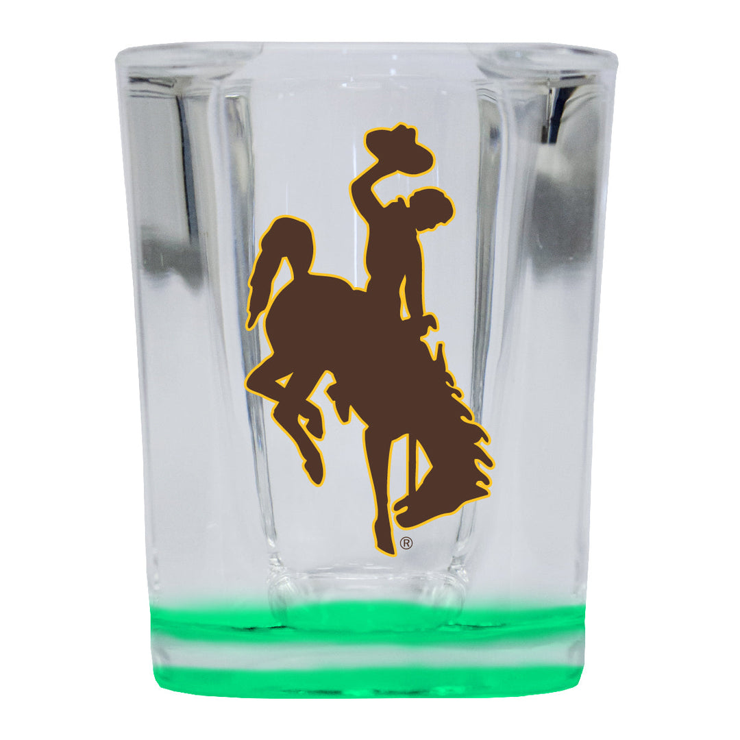 University of Wyoming 2 Ounce Shot Glass Square Officially Licensed Collegiate Product Image 3