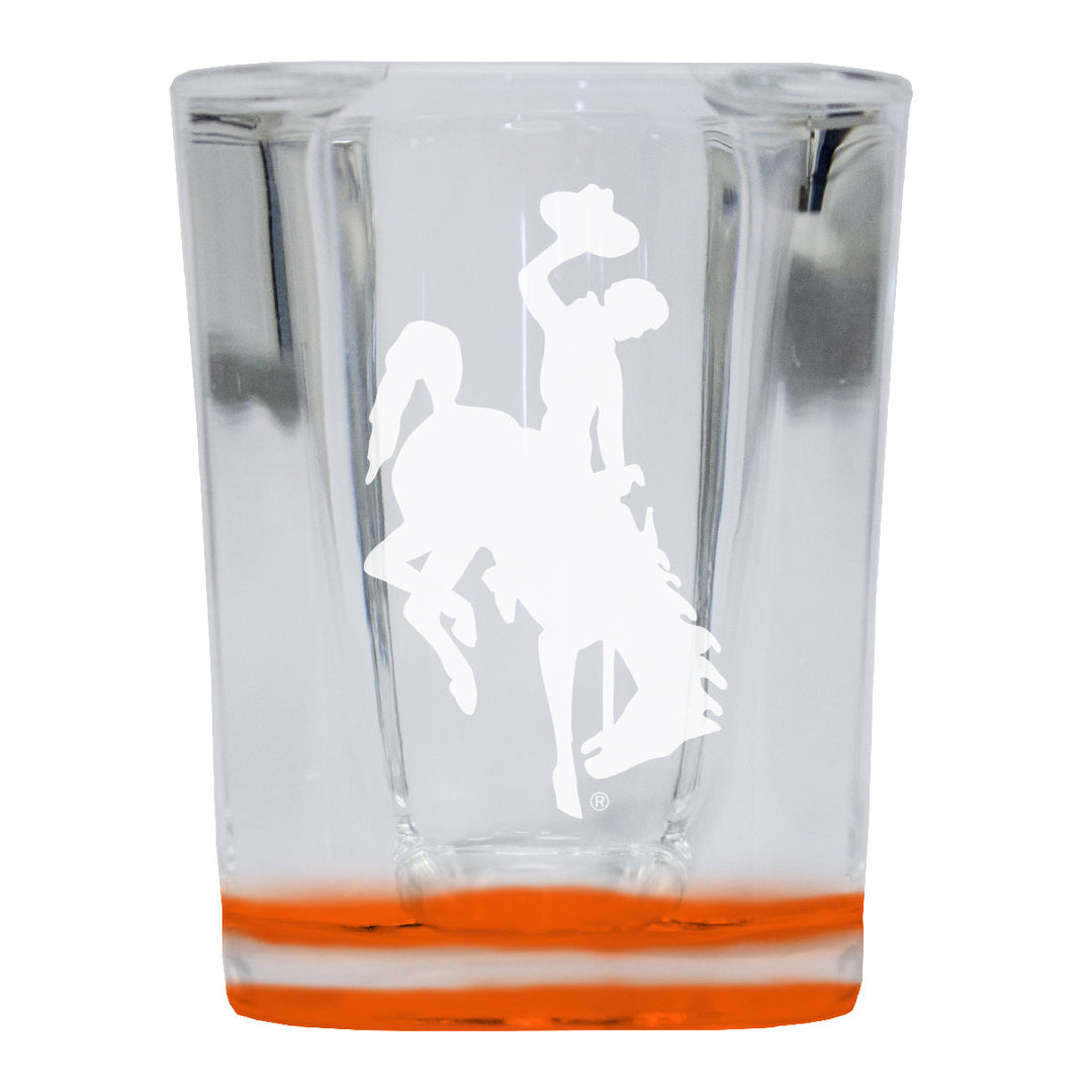 University of Wyoming 2 Ounce Engraved Shot Glass Square Officially Licensed Collegiate Product Image 2