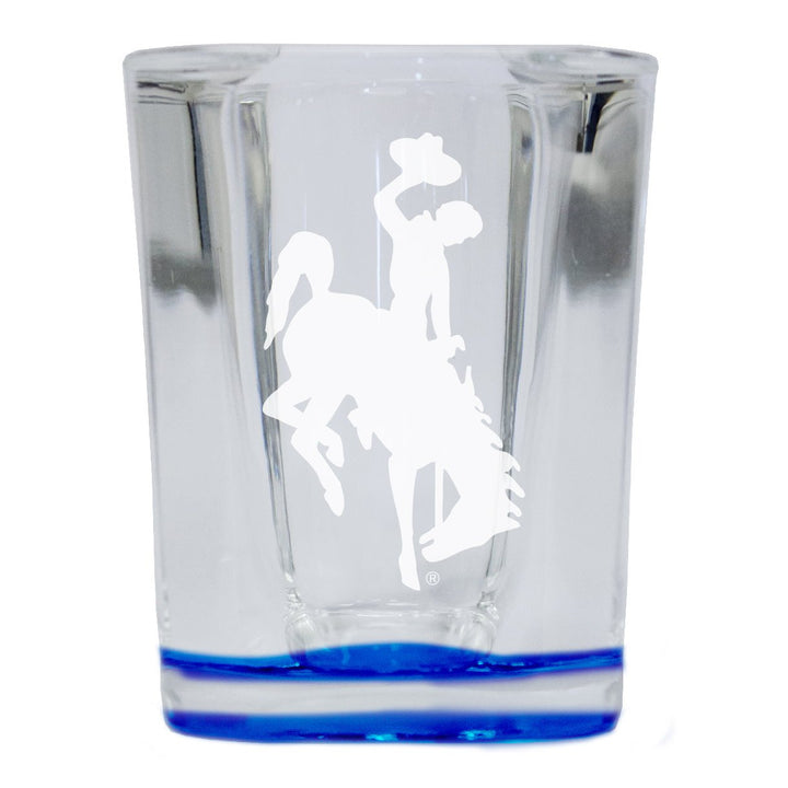 University of Wyoming 2 Ounce Engraved Shot Glass Square Officially Licensed Collegiate Product Image 1