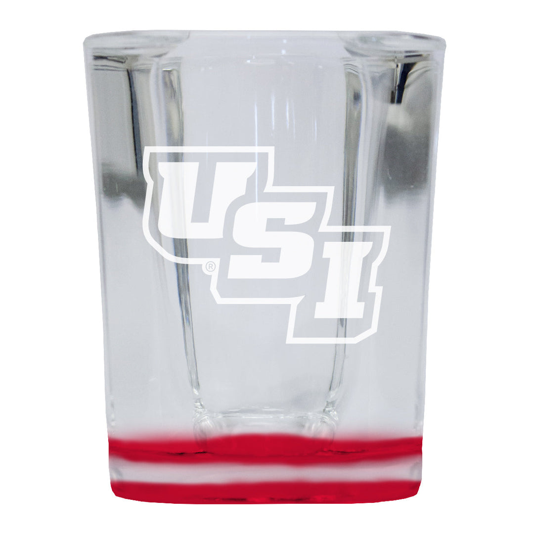 University of Southern Indiana 2 Ounce Engraved Shot Glass Square Officially Licensed Collegiate Product Image 1