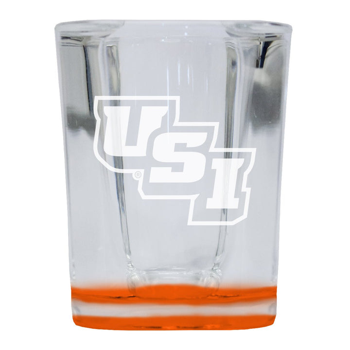 University of Southern Indiana 2 Ounce Engraved Shot Glass Square Officially Licensed Collegiate Product Image 1