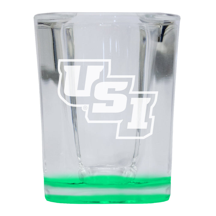 University of Southern Indiana 2 Ounce Engraved Shot Glass Square Officially Licensed Collegiate Product Image 3