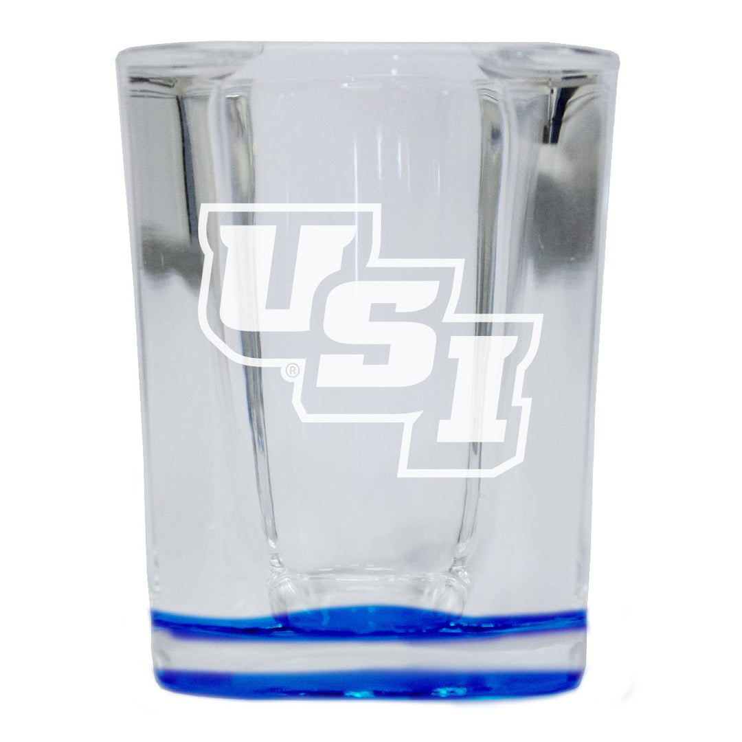 University of Southern Indiana 2 Ounce Engraved Shot Glass Square Officially Licensed Collegiate Product Image 1