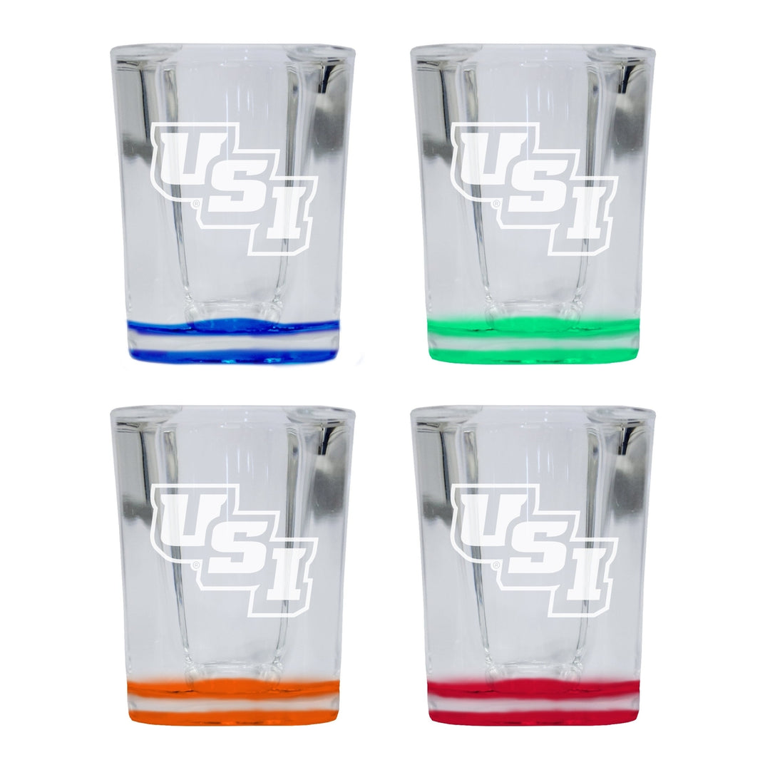 University of Southern Indiana 2 Ounce Engraved Shot Glass Square Officially Licensed Collegiate Product Image 4